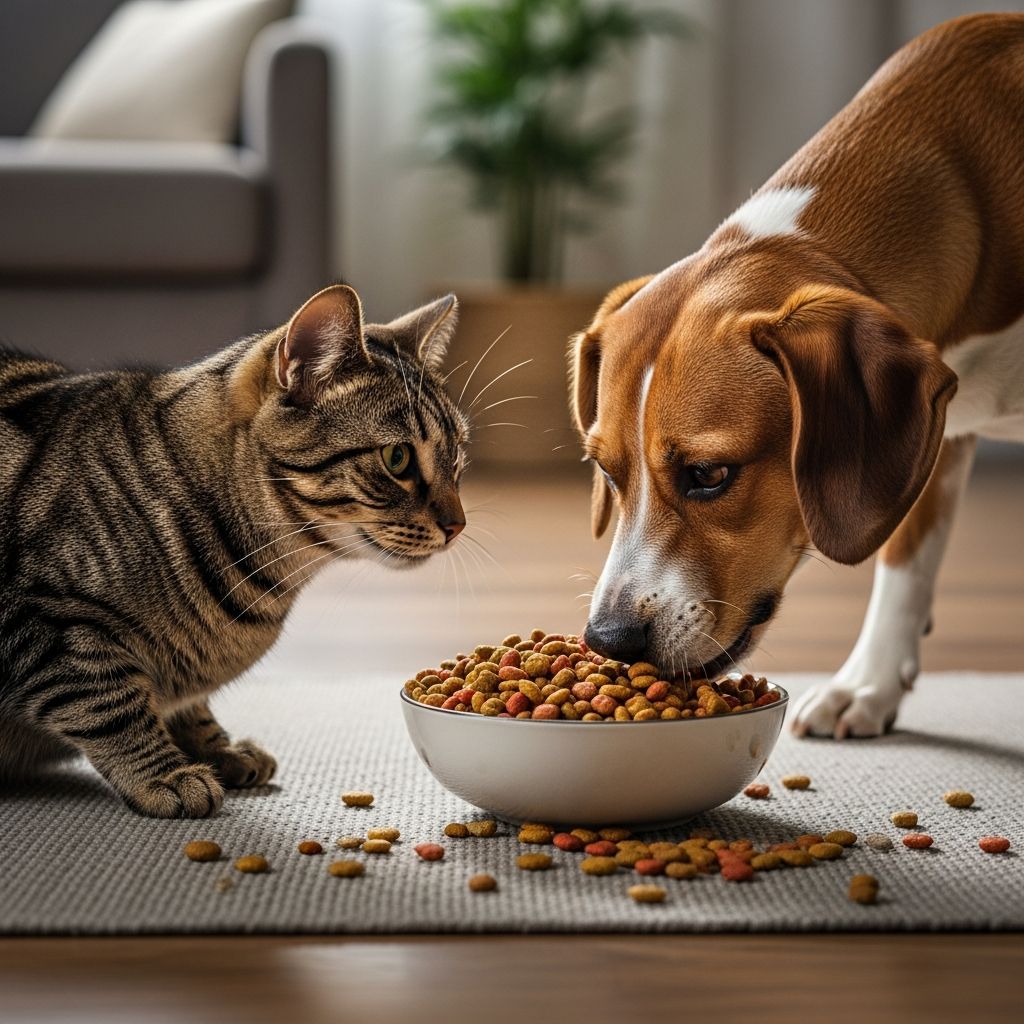 Can Cats Eat Dog Food? What To Know And Safe Alternatives Discover why cats shouldn't eat dog food regularly, the risks involved, and practical tips to keep your pets on the right diet for optimal health.