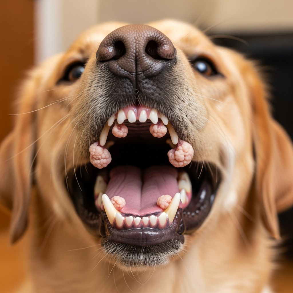 Canine Oral Papillomas: Symptoms, Treatment, And Prevention Comprehensive insights into causes, symptoms, treatments, and prevention of viral warts in dogs' mouths for pet owners and vets.