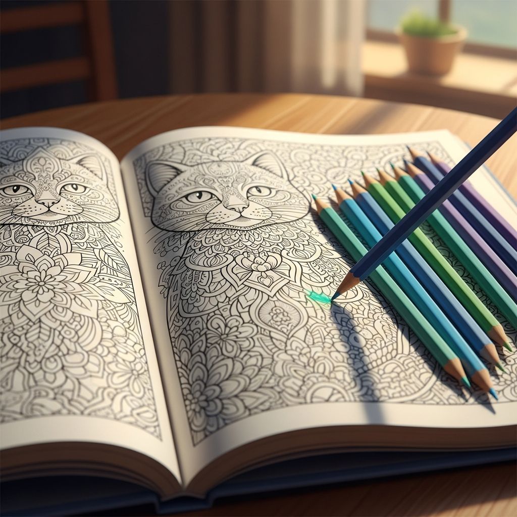 Cat Coloring Books For Calm: 5 Top Picks For Relaxation Discover how cat-themed coloring books blend feline charm with proven stress relief for adults seeking mindfulness and joy.