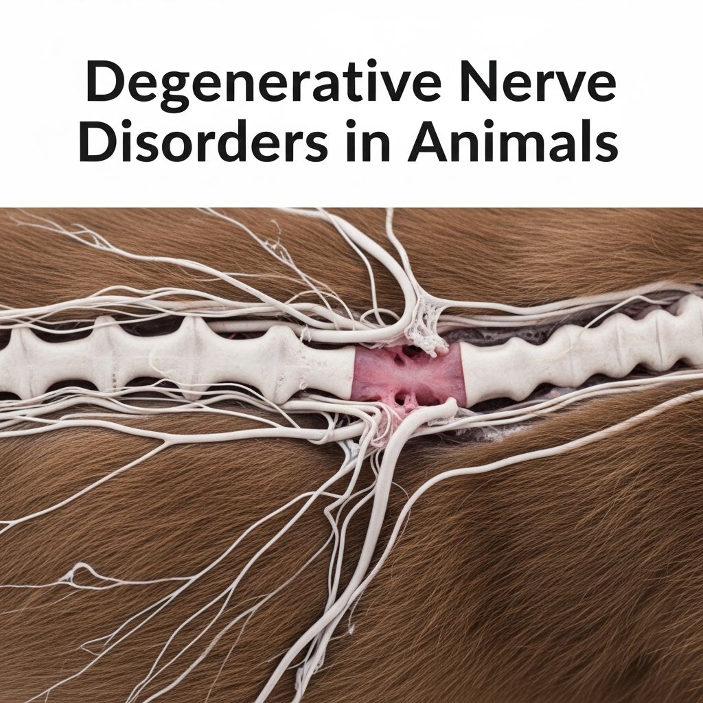Undefined Degenerative Nerve Disorders In Animals: Guide Exploring progressive peripheral neuropathies affecting animal mobility, breathing, and quality of life with insights into diagnosis and management.