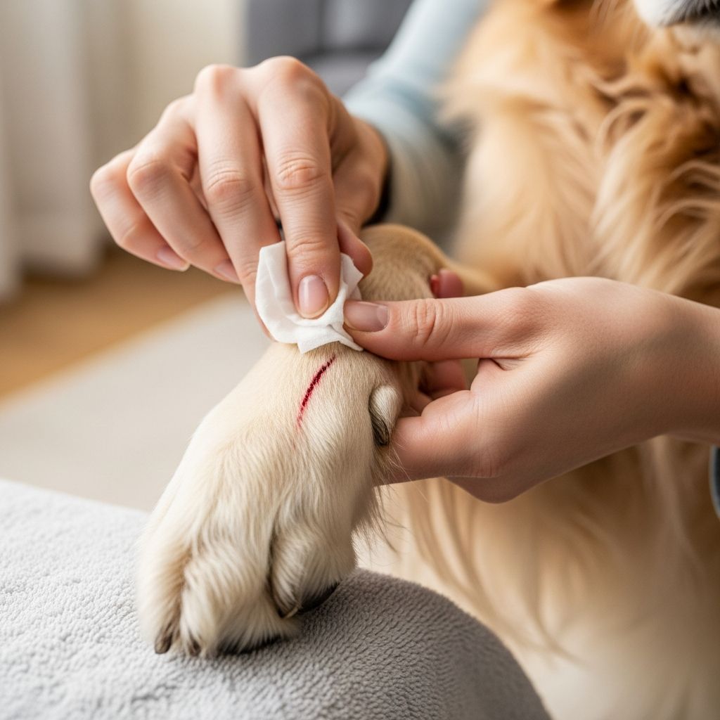 Dog Scratch Care 4-Step Cleaning And Bandaging Guide Master safe cleaning, disinfecting, and bandaging techniques for dog scratches to speed healing and prevent infections at home.