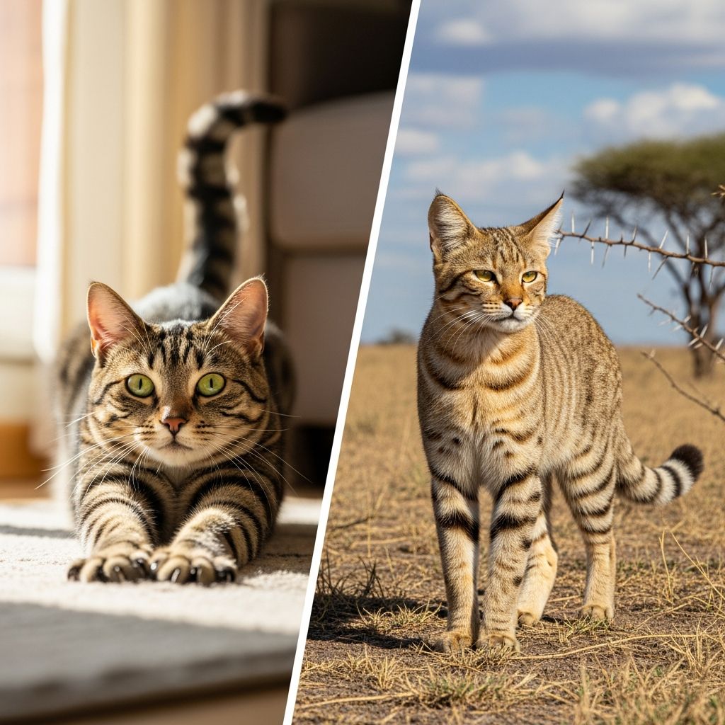 Domestic Cats Vs African Wildcats: 10 Key Differences Discover the striking similarities and key differences between your pet cat and its wild ancestor, the African wildcat, from physical traits to hunting instincts.