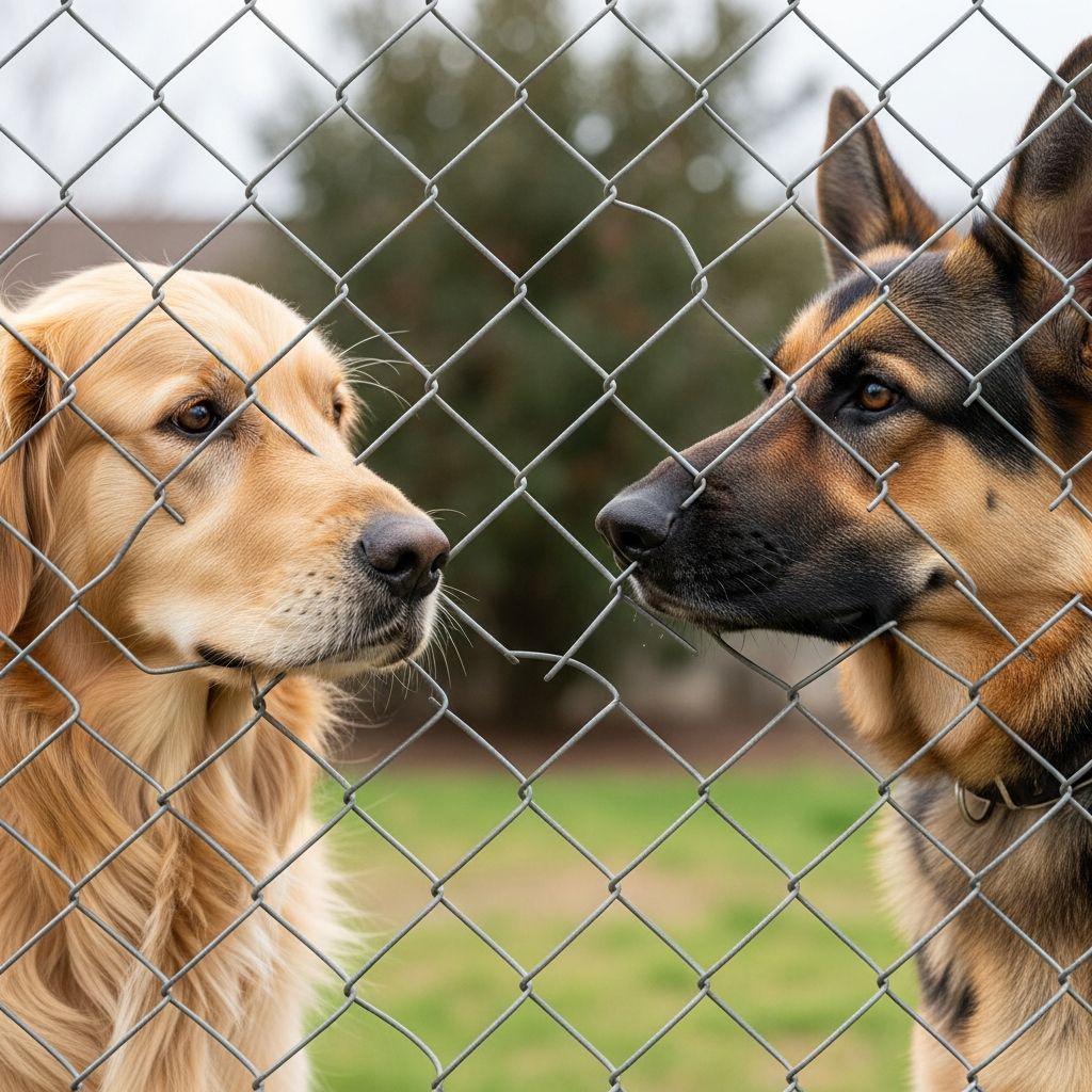 Discover effective ways to curb territorial barking and aggression between fenced dogs, fostering peace in your yard.