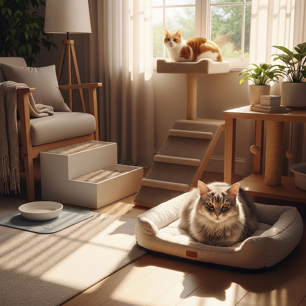 Enhancing Senior Cat Comfort: Home Adaptations Discover essential home modifications and accessories to support your aging cat's mobility, health, and daily comfort for a happier senior life.