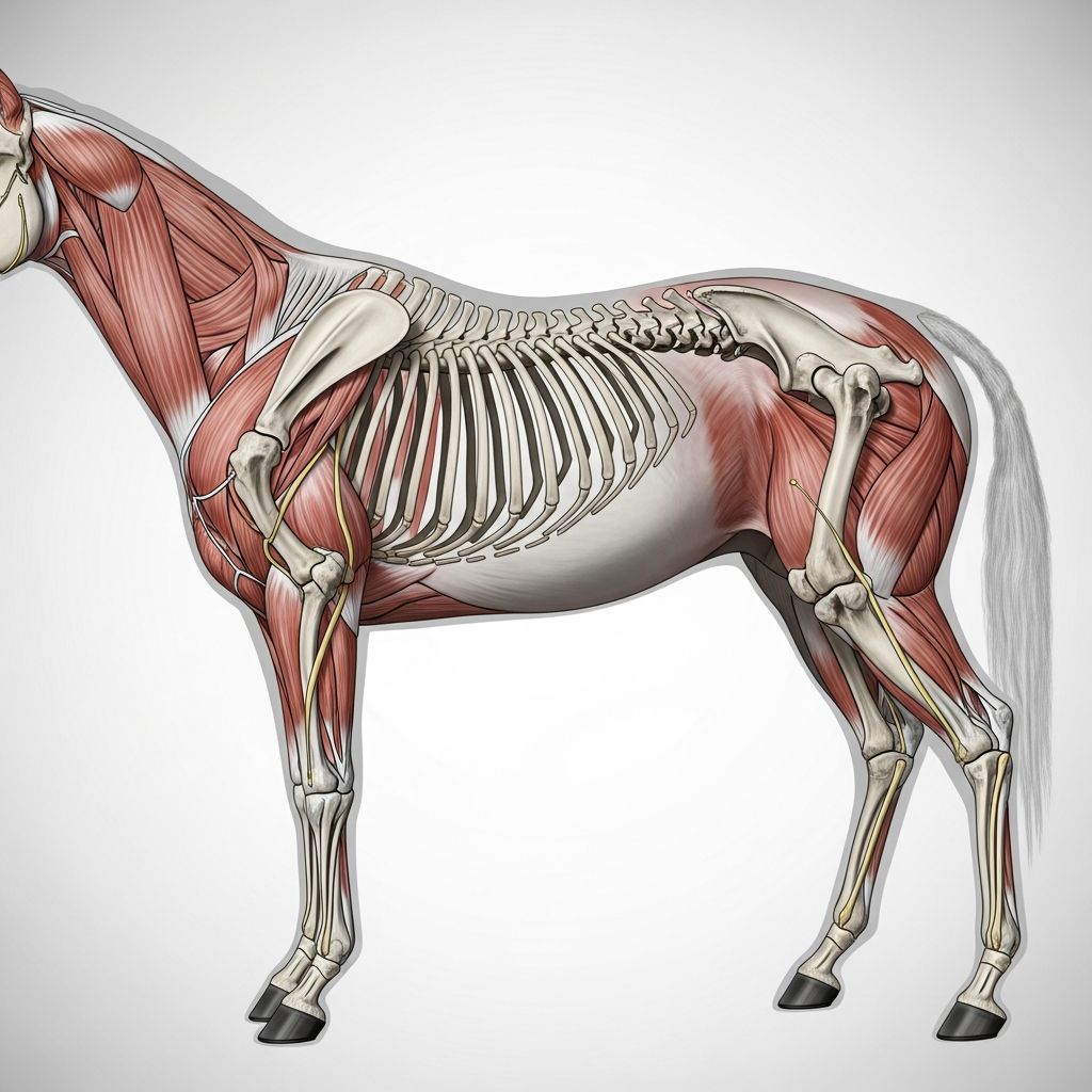 Equine Musculoskeletal Anatomy: Key Insights For Soundness Explore the intricate bones, muscles, joints, tendons, and ligaments that enable horses to move with power and grace while supporting optimal health.