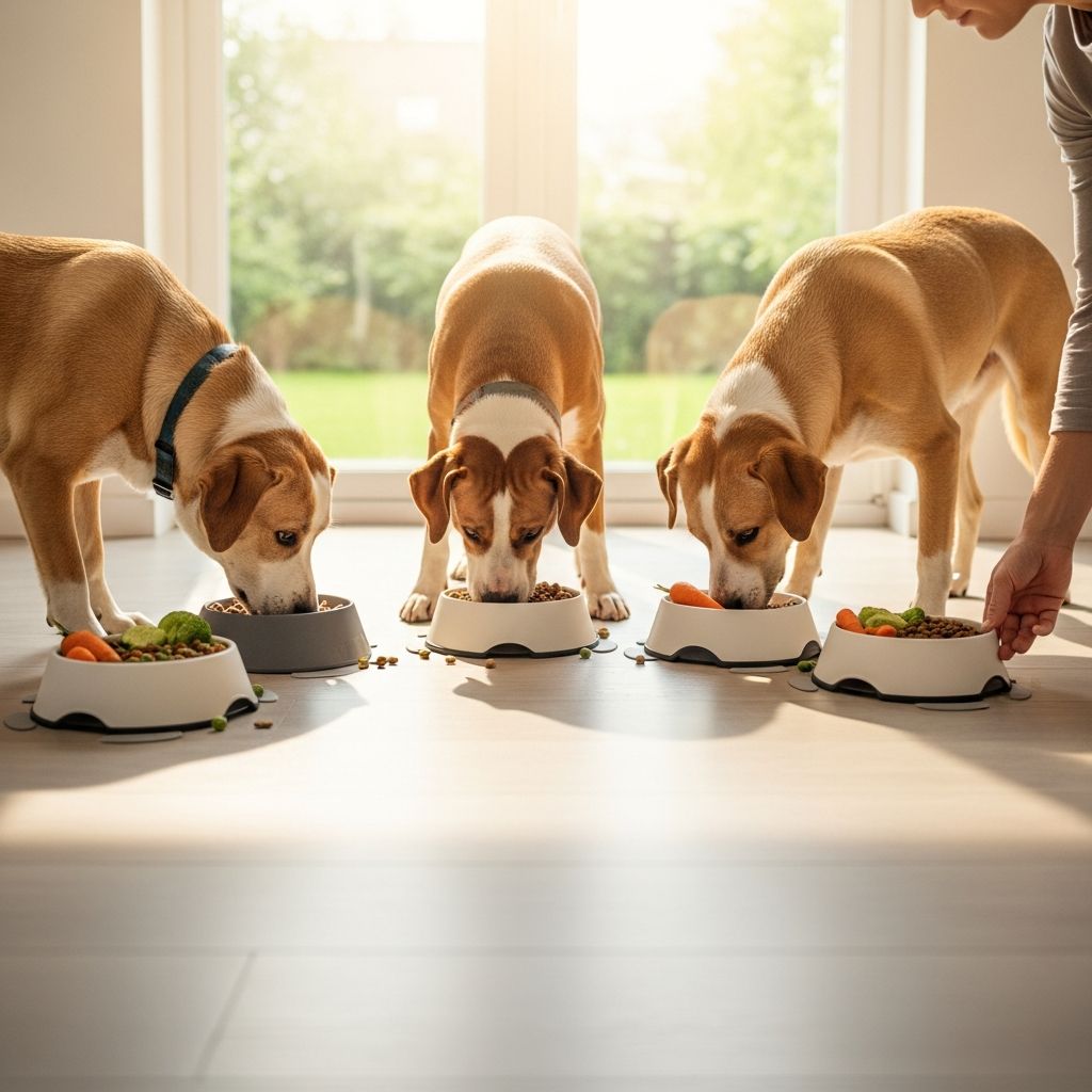 Feeding Multiple Dogs: Stress-Free Strategies Discover practical methods to manage mealtimes for two or more dogs, ensuring fair nutrition and harmony in your home.