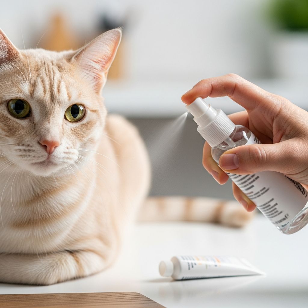 Discover effective sprays and topical remedies to relieve your cat's allergy symptoms