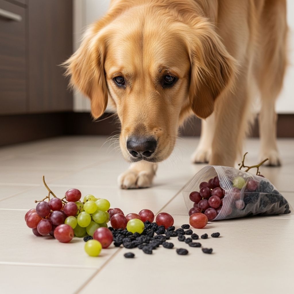 Grape & Raisin Poisoning in Dogs: Critical Safety Guide Understanding why grapes and raisins are dangerous for dogs and how to protect your pet