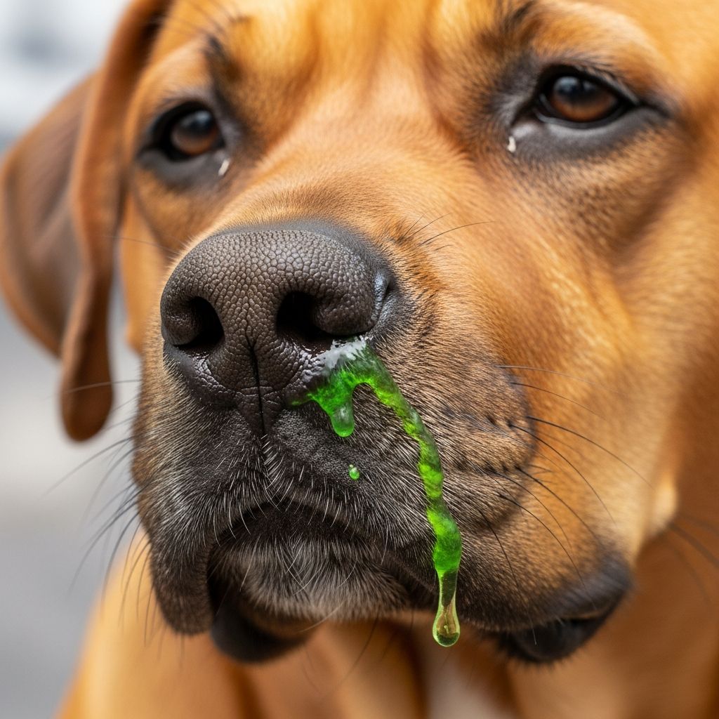 Discover why your dog has green nasal discharge, from infections to serious conditions, and learn vital steps for prompt veterinary care.