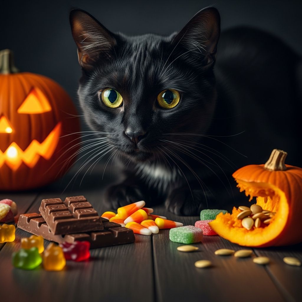 Protect your feline friends from Halloween treats and dangers with essential safety tips for a worry-free spooky season.