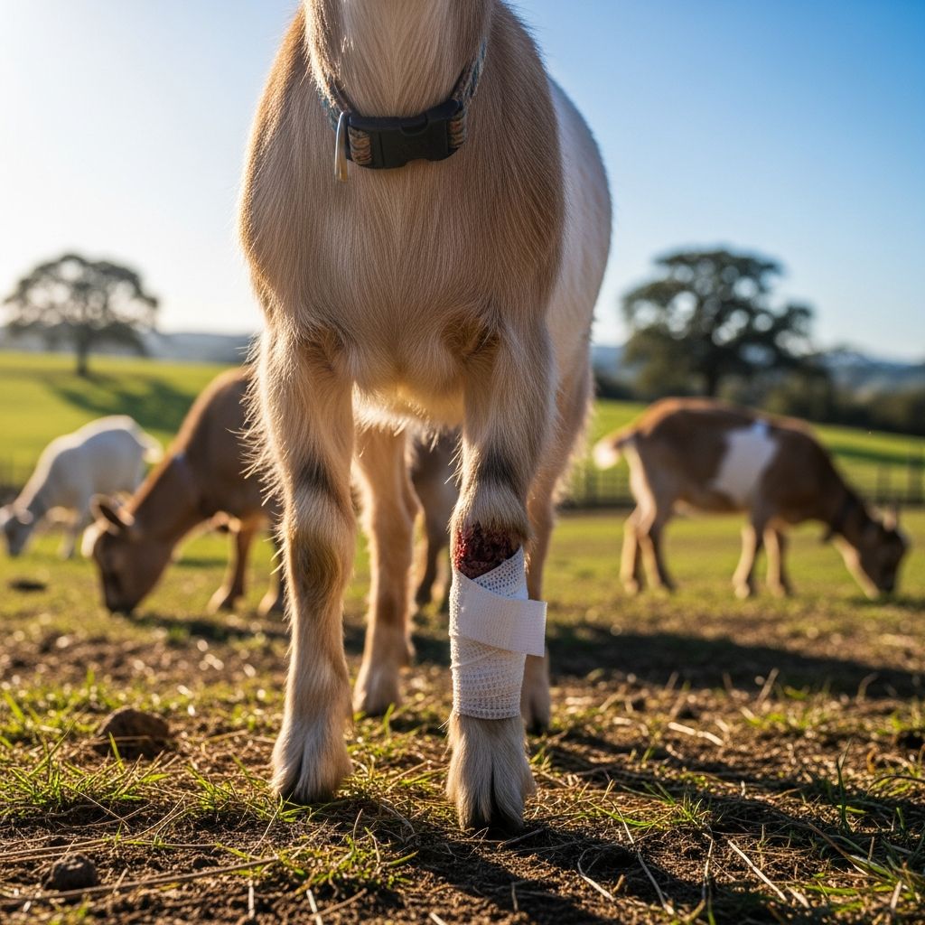 Injuries In Goats: Causes, First Aid, And Recovery Comprehensive guide to recognizing, treating, and preventing traumatic injuries that cause lameness in goats for healthier herds.