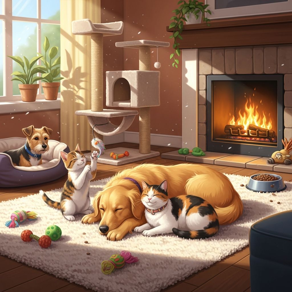 Master the art of blending feline grace with canine energy for a peaceful multi-pet household through proven, patient strategies.