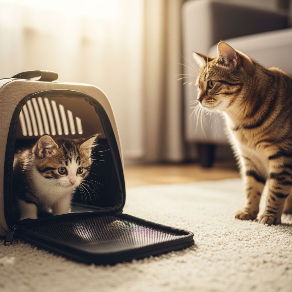Bringing Home a Kitten: Cat Introduction Guide Master the art of merging a playful kitten into your adult cat's world for lasting feline friendship and household peace.