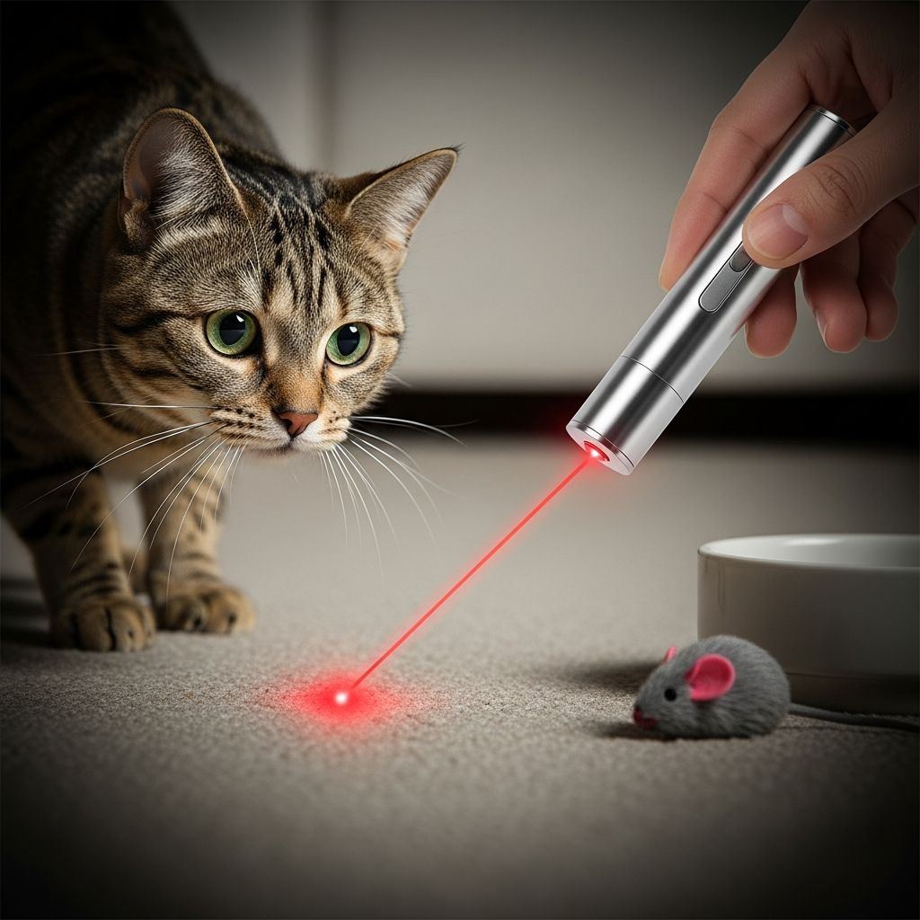 Laser Pointers for Cats: Safe Play or Hidden Risk? Explore the benefits, dangers, and smarter alternatives to laser pointers for keeping your cat active and mentally sharp without frustration.