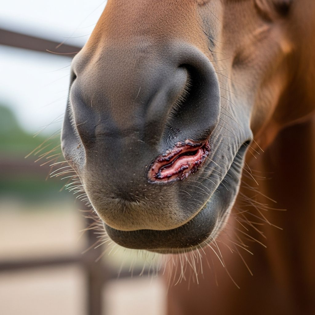 Lip Injuries In Large Animals: An Essential Guide For Owners Comprehensive guide to recognizing, treating, and preventing lip lacerations in horses, cattle, and other large animals for optimal recovery.