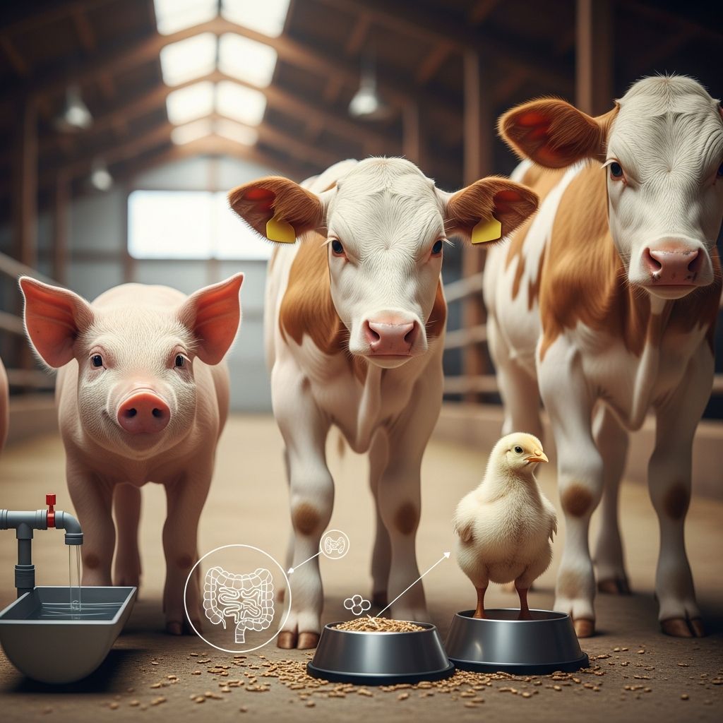 Comprehensive guide to pharmacological and supportive treatments for diarrhea in dogs, cats, horses, and pigs.