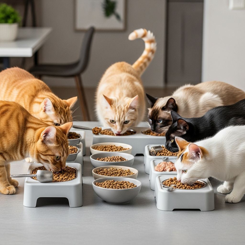 Strategies for keeping all your cats healthy and happy during mealtime