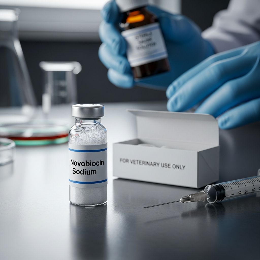 Novobiocin Sodium in Veterinary Medicine Exploring the role, applications, and considerations of novobiocin sodium as an antibacterial agent in animal health management.