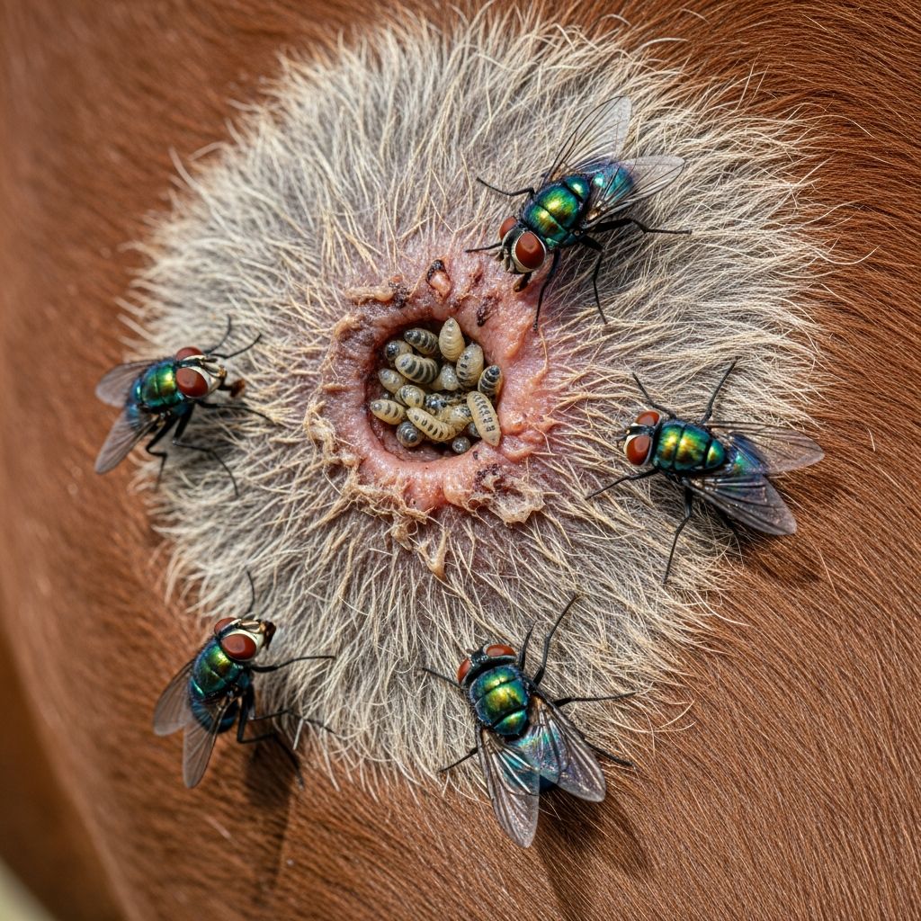Flies Causing Obligatory Myiasis in Animals Discover the life cycles, impacts, and control strategies for flies whose larvae infest living animal tissues, posing serious threats to livestock and pets.