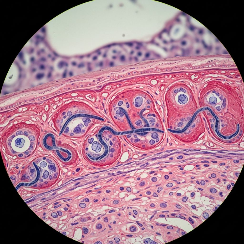 Exploring the impact, detection, and control of Onchocerca parasites in veterinary practice across species.