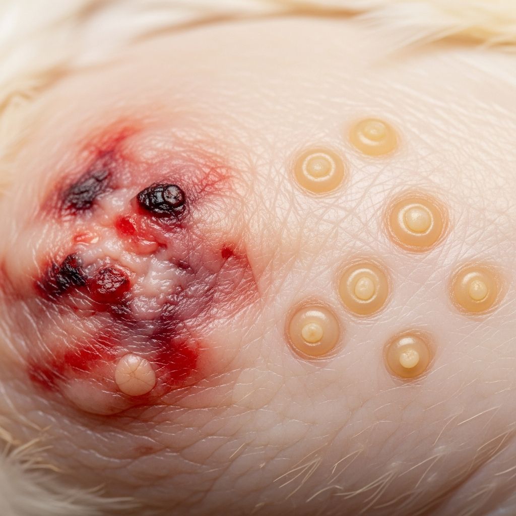 Poultry Breast Lesions: Burns and Buttons Essential guide to identifying, preventing, and treating breast burns and buttons in chickens and turkeys for optimal flock welfare.