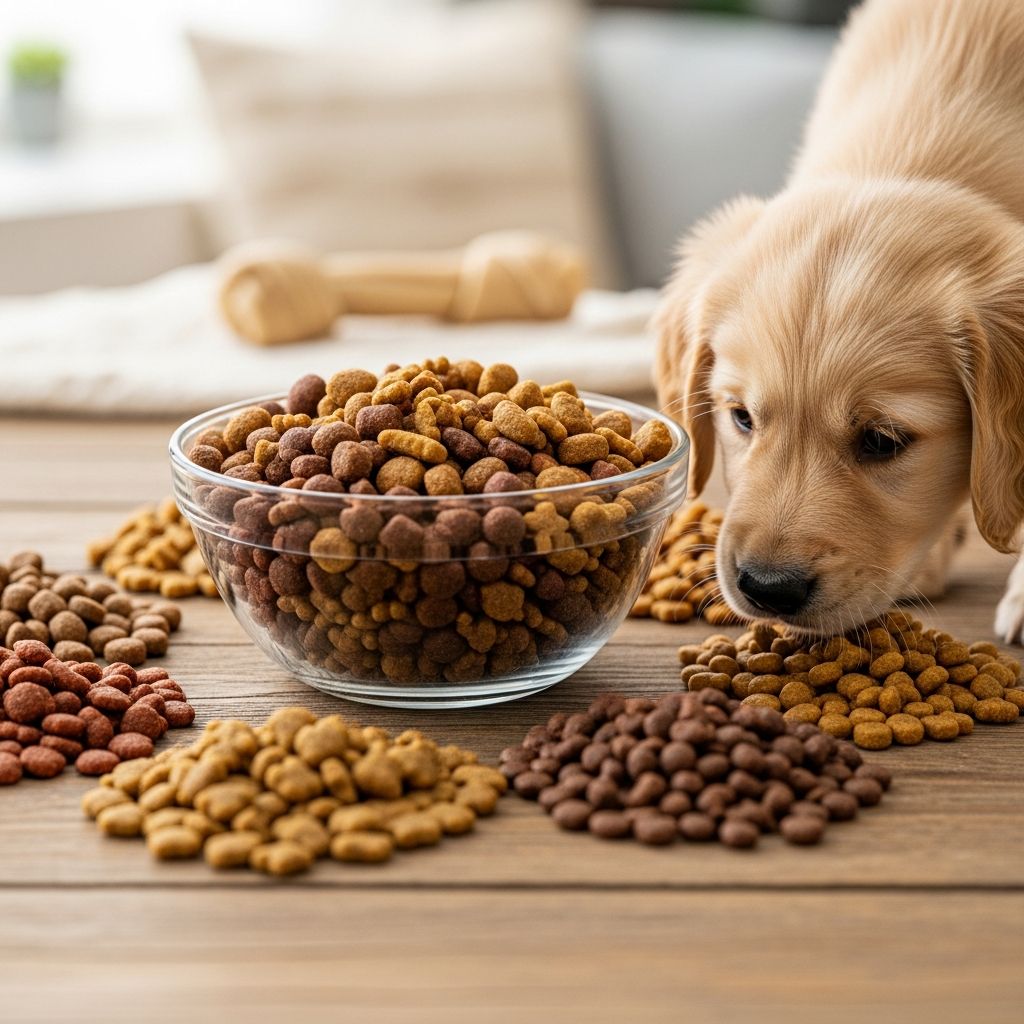 Puppy Dry Food: Vet-Backed Feeding Guide For Healthy Growth Discover precise guidelines for feeding dry kibble to puppies of all breeds and sizes for optimal growth and health.