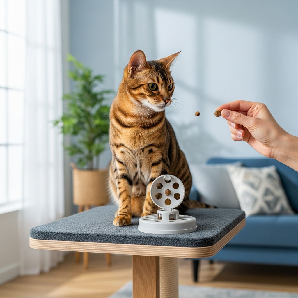 Discover how to shape feline behavior through positive rewards and encouragement.