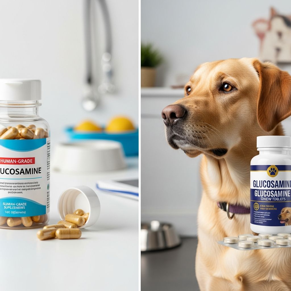 Safe Glucosamine Use for Dogs: Human vs Canine Formulas Discover if human glucosamine is safe for dogs, proper dosages, benefits for joint health, and why canine-specific supplements are essential for safety.