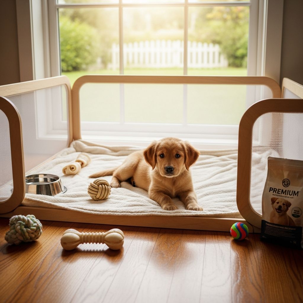 Puppy-Proofing Your Home: Essential Safety Checklist Essential strategies to create a hazard-free environment for your new puppy, covering every room and outdoor space for ultimate safety.