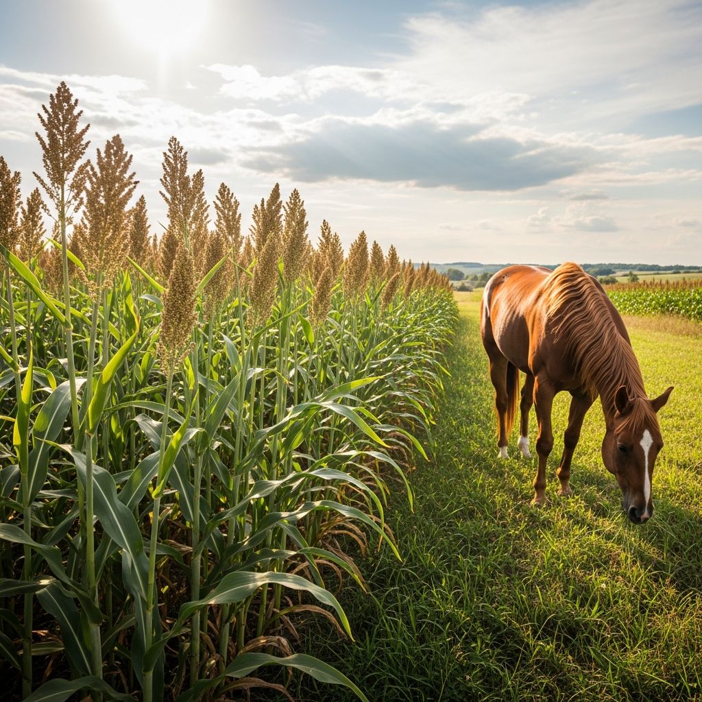 Sorghum Toxicity In Horses: Prevention, Diagnosis, Treatment Essential insights into preventing and managing sorghum-related cyanide risks in equine health for horse owners and vets.