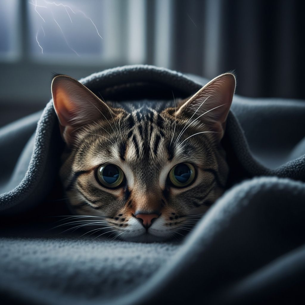 Understanding Storm Anxiety in Cats: Recognition and Management Learn how to recognize storm anxiety in cats and provide comfort during severe weather events.