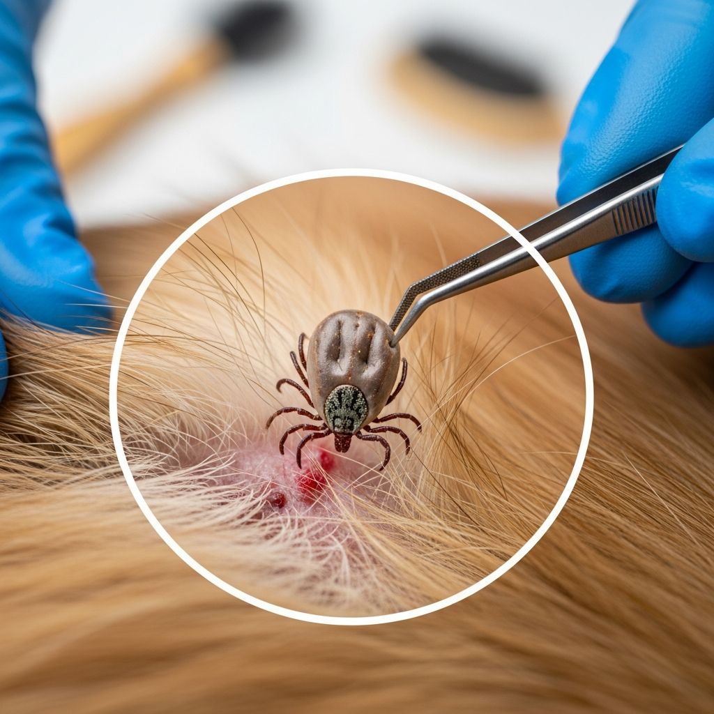 Complete guide to identifying, removing, and preventing tick infestations in dogs.