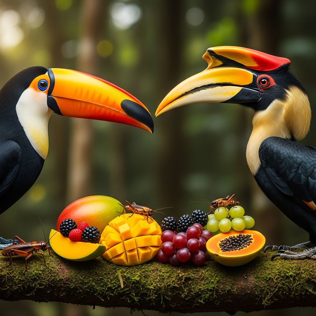 Essential nutritional guidelines for captive toucan and hornbill care