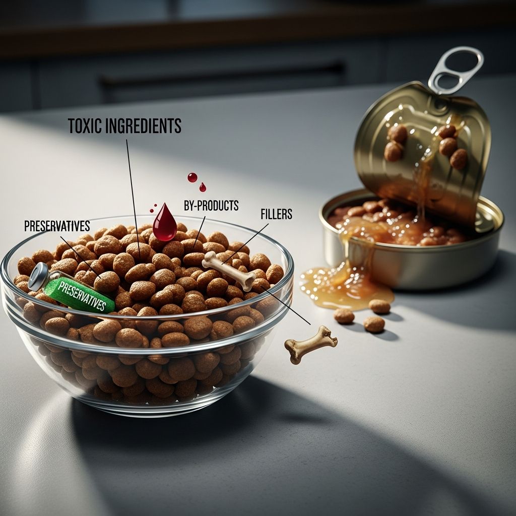 Discover harmful additives lurking in commercial cat foods that could jeopardize your feline's health and longevity.