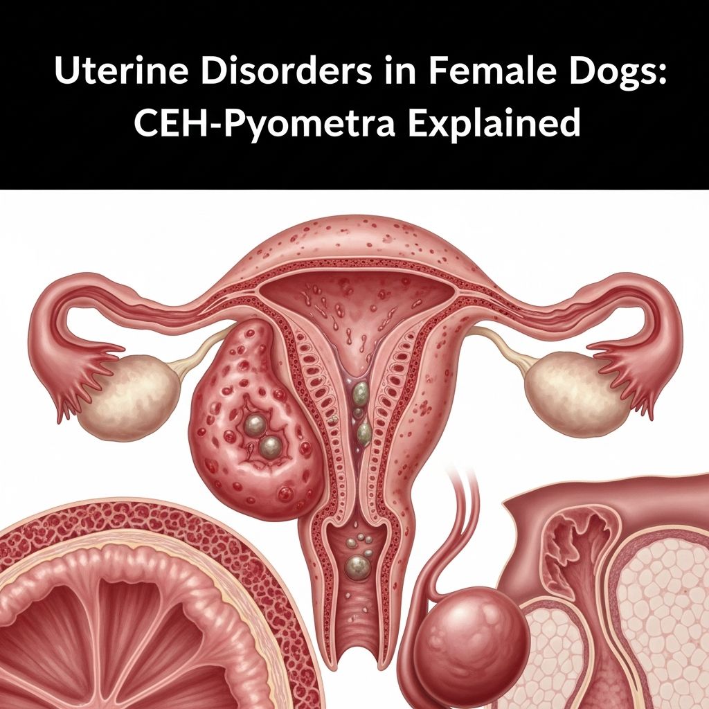 Uterine Disorders in Female Dogs: CEH-Pyometra Explained Discover the causes, symptoms, diagnosis, and life-saving treatments for cystic endometrial hyperplasia and pyometra in unspayed female dogs.