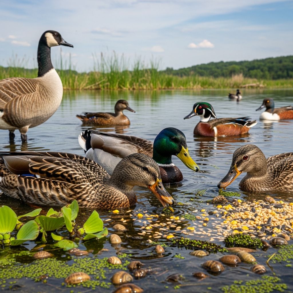 Waterfowl Nutrition Guide: Essential Feeding Targets Comprehensive guide to optimizing diets for ducks, geese, and wild waterfowl in captivity and the wild for health, growth, and reproduction.