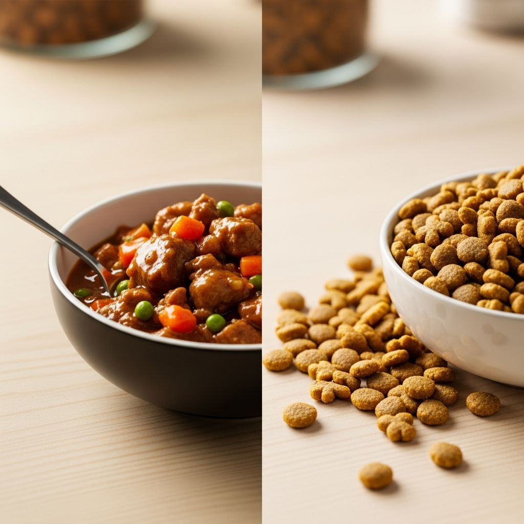 Wet Vs Dry Dog Food: How To Choose For Your Dog Discover the key differences between wet and dry dog food to choose the best option for your pet's health, hydration, and daily needs.