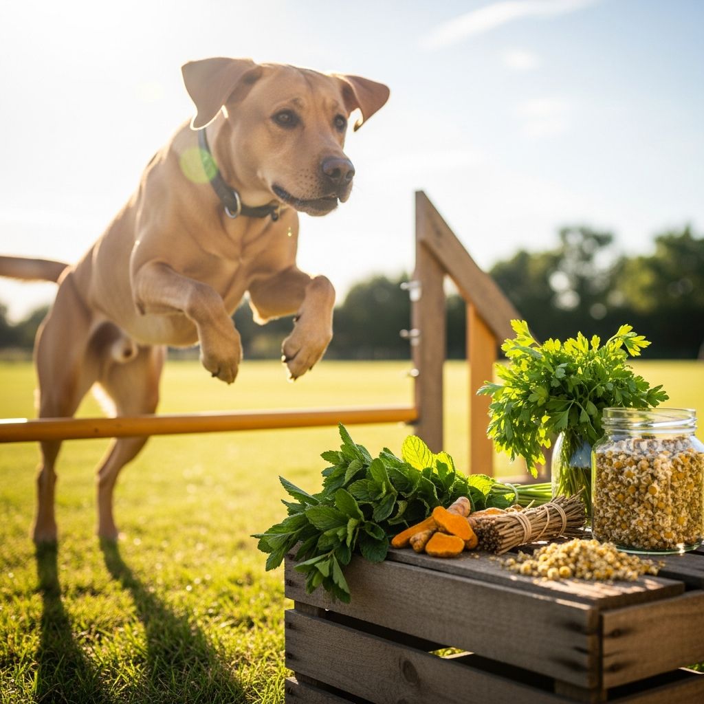 Discover how natural herbs can enhance focus, stamina, and recovery for dogs in agility, scent work, and endurance sports.