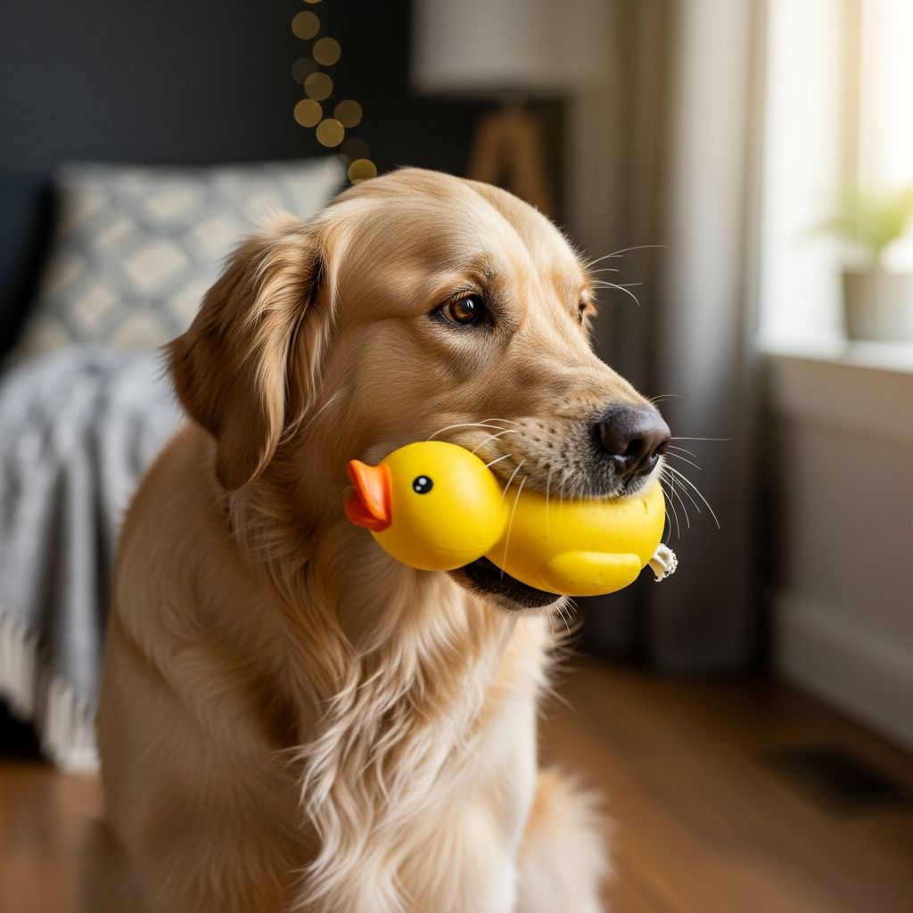 Explore the evolutionary and psychological reasons dogs are captivated by squeaky toys.