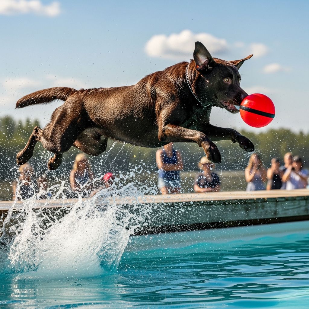 Canine Dock Diving Mastery Unlock your dog's potential in the thrilling world of dock diving with expert training tips, competition insights, and safety essentials for epic leaps.