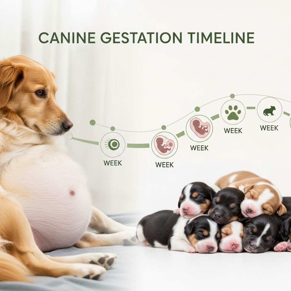 Canine Gestation Timeline Understand the complete timeline of dog pregnancy, from conception to whelping, with expert guidance on monitoring and care.