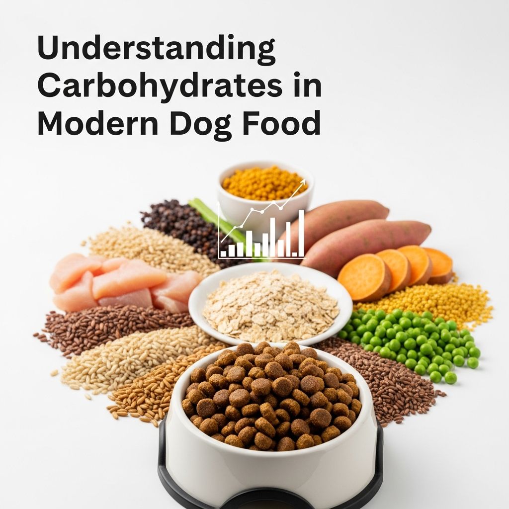 Explore why commercial dog foods contain high carbohydrate levels and their impact on canine health.