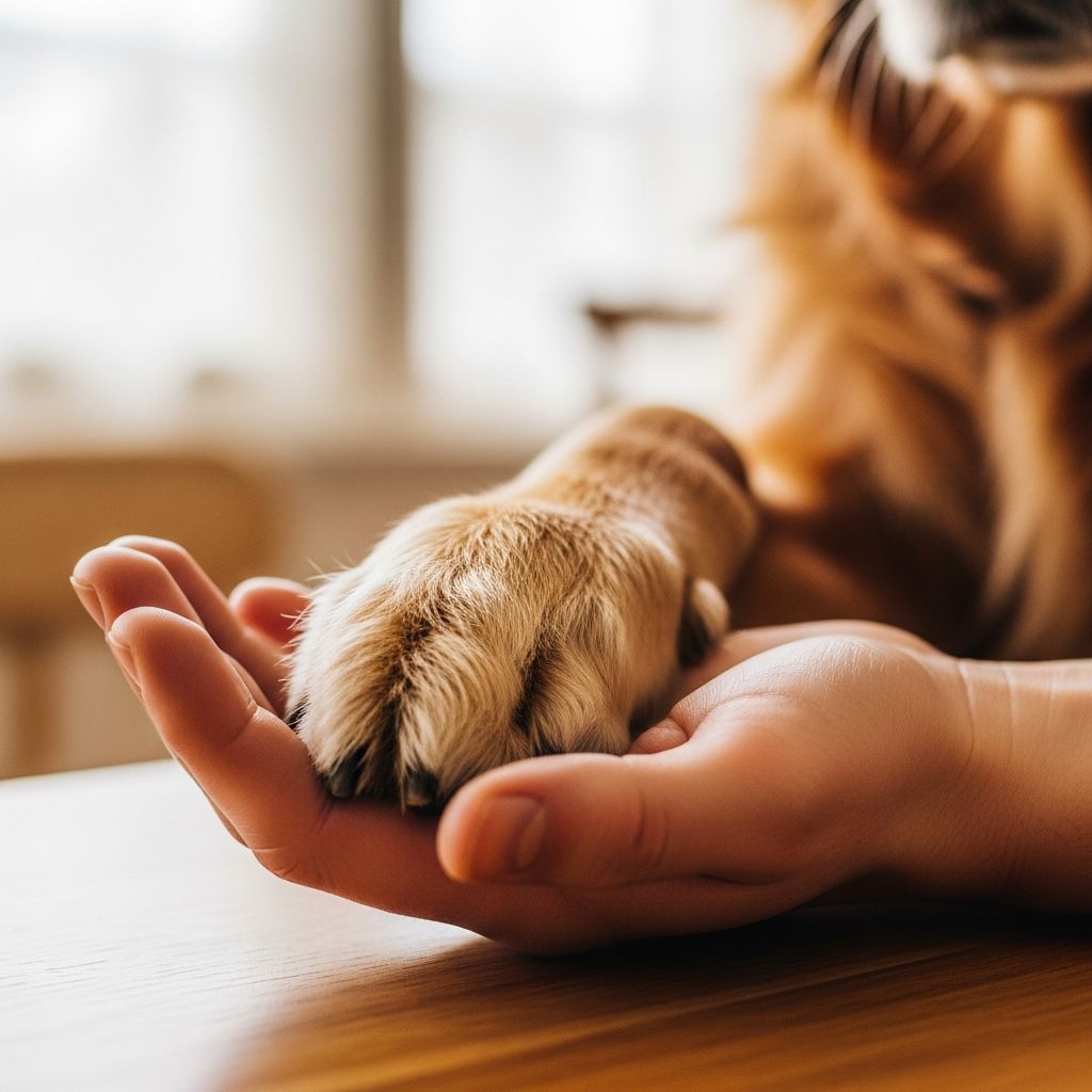 Decoding Your Dog’s Paw Touches Unravel the hidden messages in your dog's gentle paw placements and strengthen your bond through better understanding.