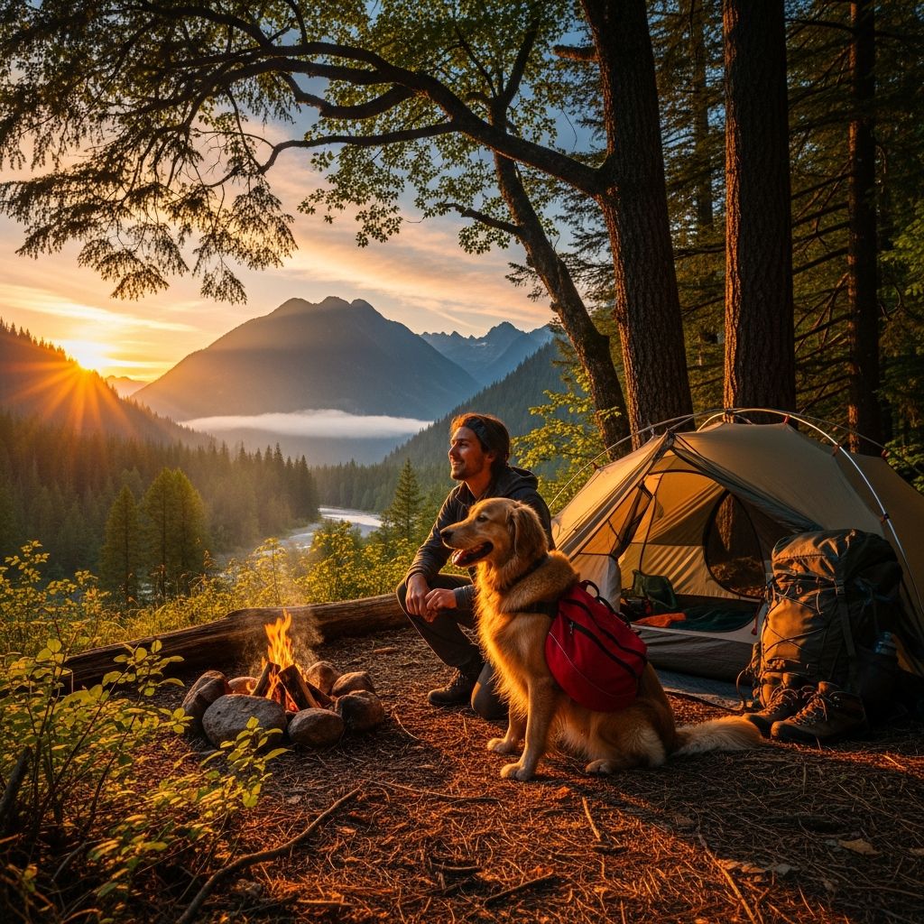 Master the essentials of outdoor camping with your canine companion safely