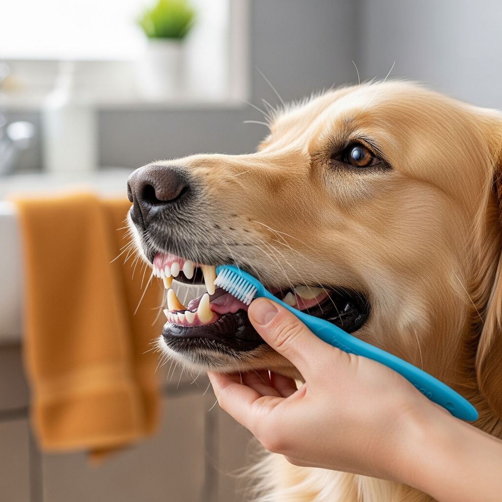 Complete guide to keeping your dog's teeth clean and healthy through daily care routines.