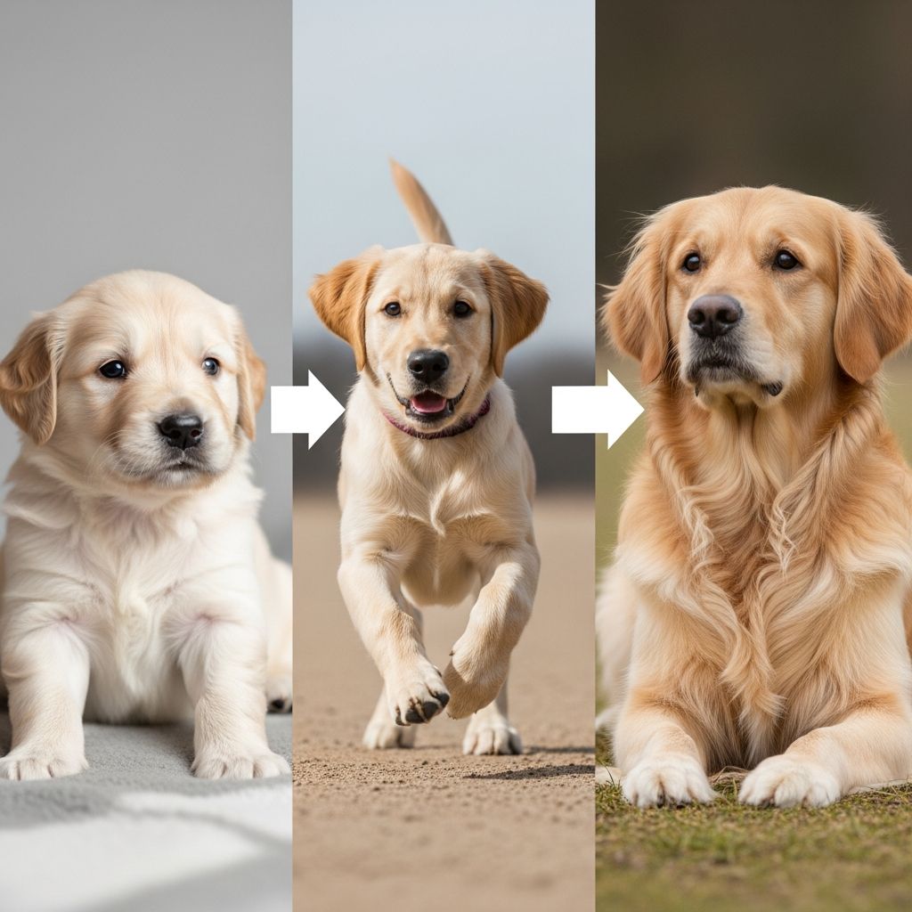Dog Growth Timeline: When Puppies Reach Adulthood Discover the complete stages of canine growth from newborn puppy to fully mature adult, tailored by breed size for optimal care.