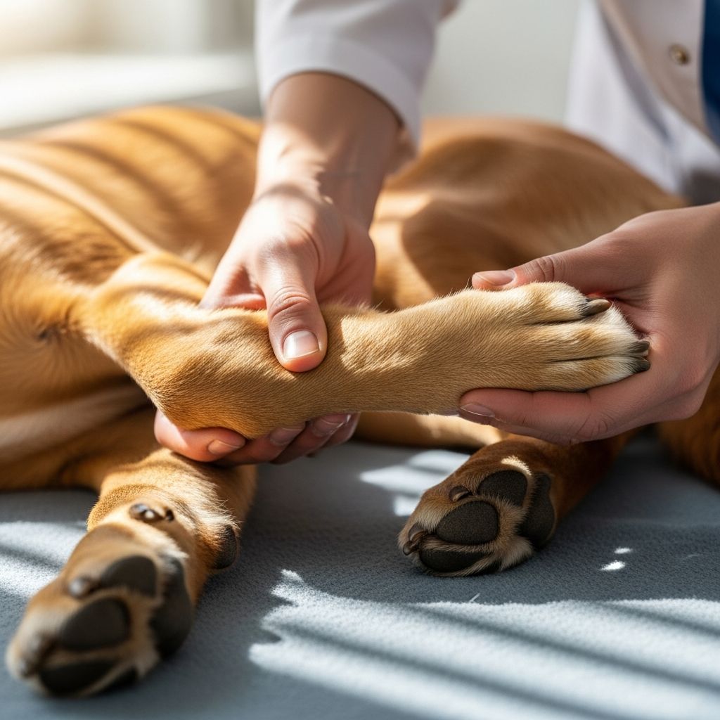Learn to identify sprained legs in dogs, apply first aid, and guide recovery for a swift return to play.