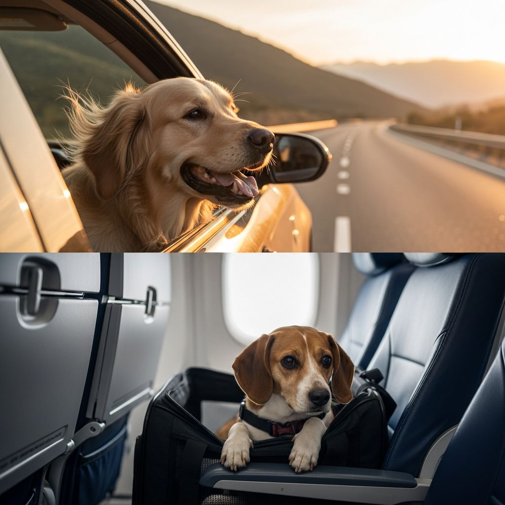 Drive or Fly: Best Way to Travel Long Distance with Your Dog Discover whether driving or flying is safer and less stressful for your dog's long-distance journey, with expert tips on preparation and alternatives.
