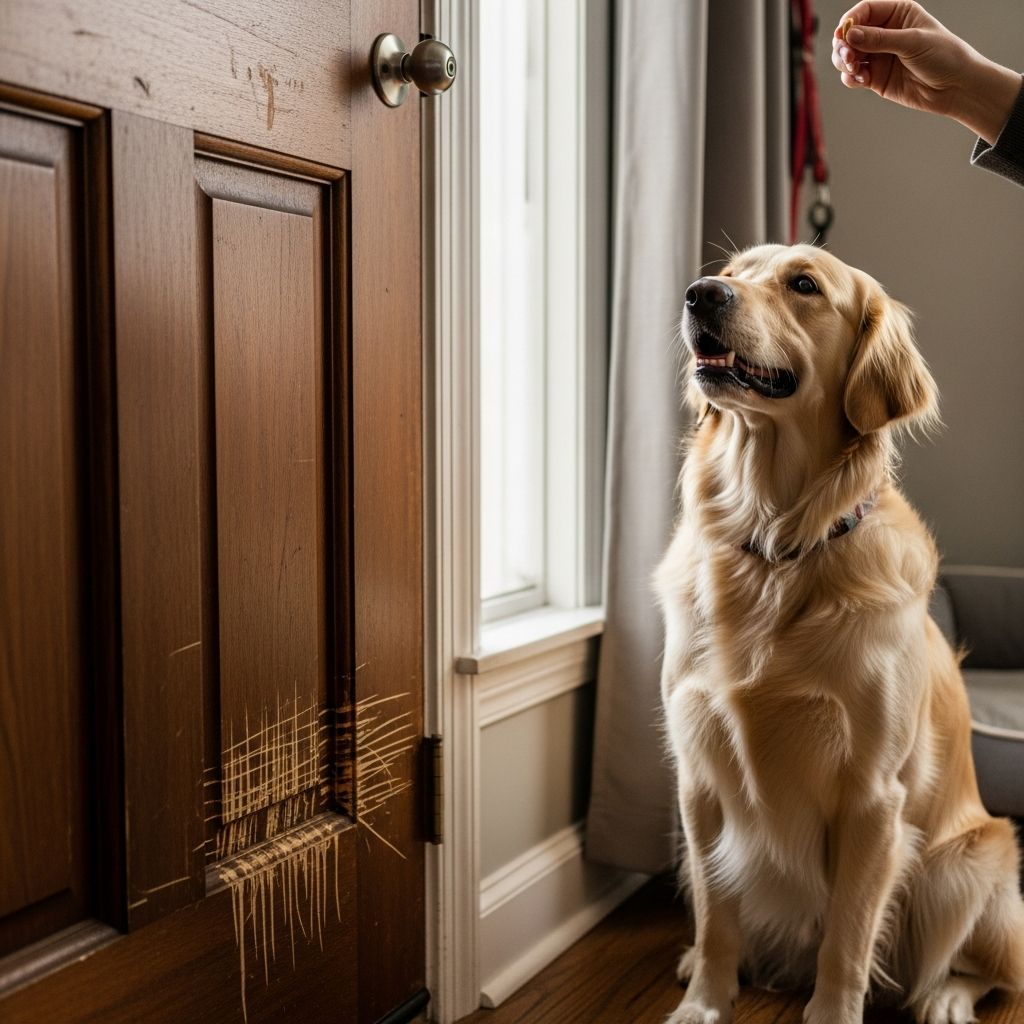 Discover effective strategies to stop your dog from clawing doors, addressing root causes like anxiety, boredom, and habits for a peaceful home.