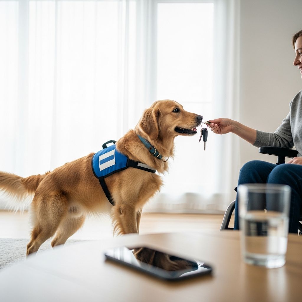 Essential Service Dog Tasks Discover the vital roles service dogs play in supporting people with disabilities through specialized training and tasks.